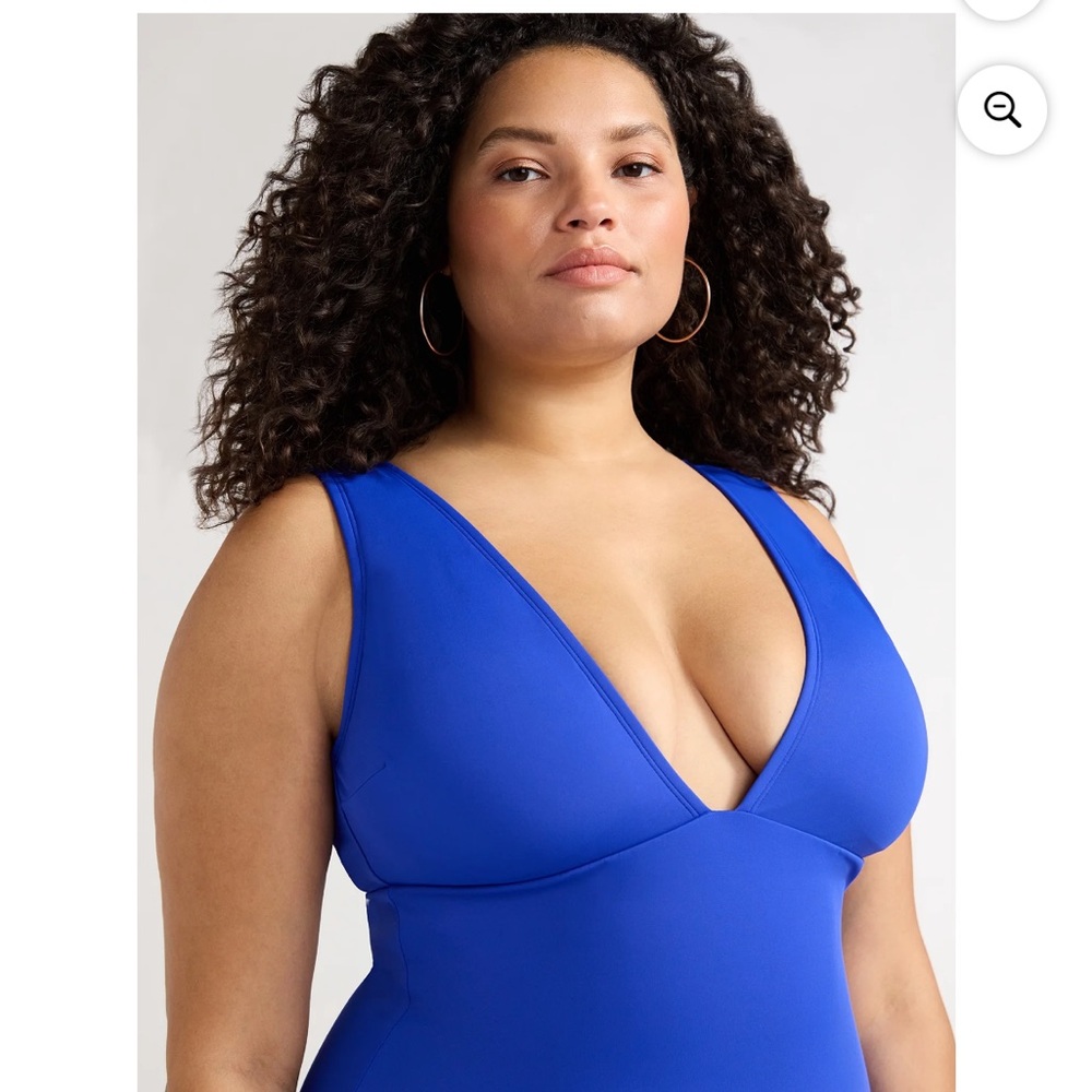 Vibrant blue piece swimsuit. Sculpting and supportive. - Picture 3 of 5